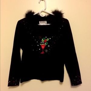 Jack B Quick embellished Holiday Martini top